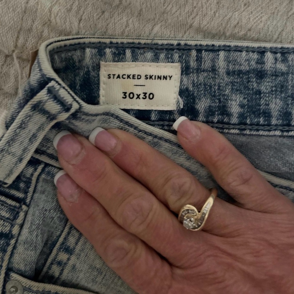 PacSun Men's Washed Skinny Jeans Bikercore - Picture 3 of 4